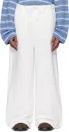 Marni White Loopback Sweatpants In 00w02 Natural White