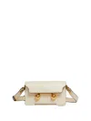 Marni Cream Leather Trunkaroo Mini Shoulder Bag In White