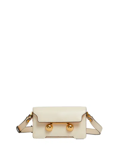 MARNI WHITE MINI TRUNKAROO CROSSBODY BAG