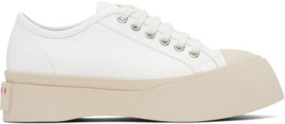 MARNI WHITE NAPPA LEATHER PABLO SNEAKERS