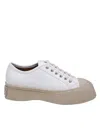 Marni Rubber Sole Sneakers Eyelet Detail In White