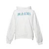 Marni Logo Printed Drawstring Hoodie