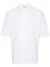 Marni Logo Cotton Polo Shirt In White