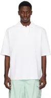 Marni Logo Cotton Polo Shirt In White