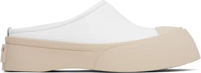 Marni White Pablo Sabot Slip-on Loafers In 00w01 Lily White