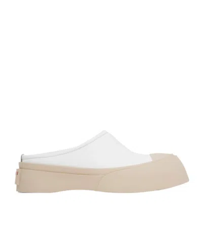 Marni White Pablo Sabot Slip-on Loafers