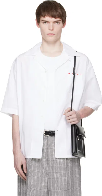 Marni Crisp White Shirt With Pointed Collar