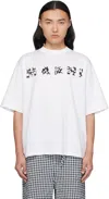 Marni Pop Fields Logo Graphic T-shirt In Flw01 Lily White