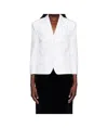 Marni White Poplin Baby Single Breasted Jacket In Lily White