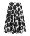 Marni Floral Print Midi Skirt With Discreet Zipper Closure