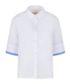 Marni Button-up White Poplin Shirt With Double-layer Cuffs In White