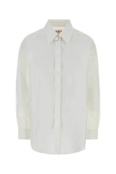 MARNI WHITE REGULAR SOLID SHIRT