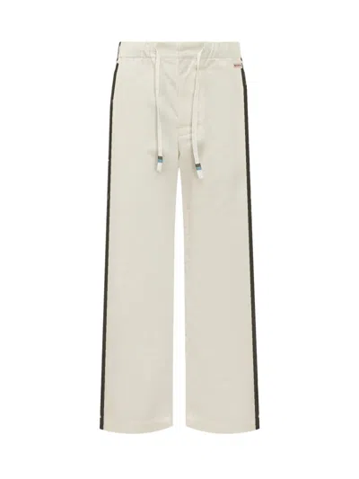 Marni White Relaxed Drawstring Pants In Multi