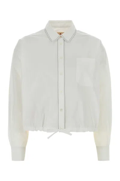 MARNI WHITE RELAXED SOLID SHIRT