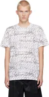 Marni White Scribble Motif T-shirt In Smw01 Lily White
