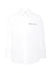 Marni White Shirt For Kids With Logo In White