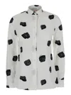 Marni Cotton Shirt With Printed Design And Long Sleeves In Multicolor