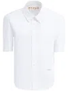 Marni Short-sleeved Tailored Cotton Shirt In White