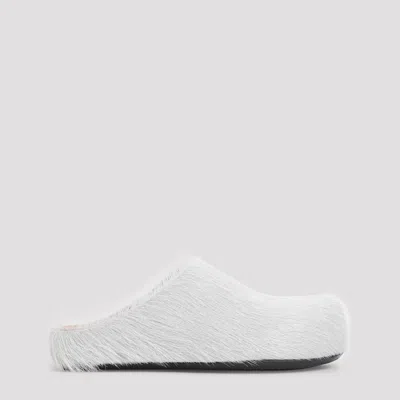 Marni White Slip On Slides