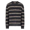 Marni Dark Grey Striped Mohair Jumper