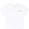 MARNI WHITE T-SHIRT FOR BABY GIRL WITH LOGO