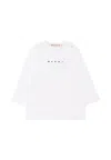 Marni White T-shirt For Babykids With Logo In White
