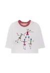 Marni White T-shirt For Babykids With Logo In White