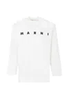 Marni White T-shirt For Kids With Black Logo