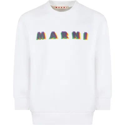 Marni White T-shirt For Kids With Logo