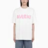 Marni T-shirt Mit Logo-print In White