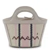 Marni Tropicalia Micro Mini Bag In Silk White/macaroon/blue China