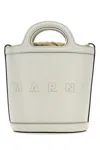 Marni Women's Leather Small Tropicalia Bucket Bag In White