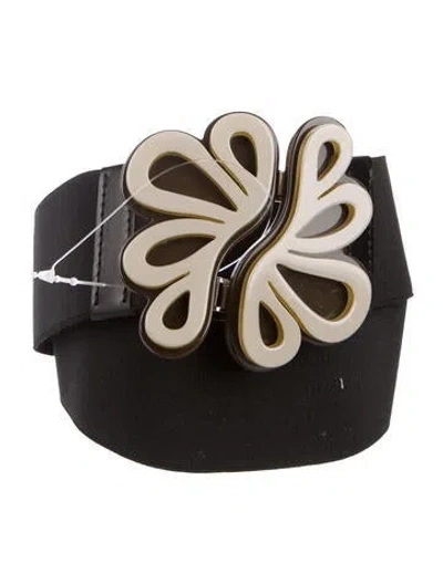 Pre-owned Marni Wide Canvas Belt In Black