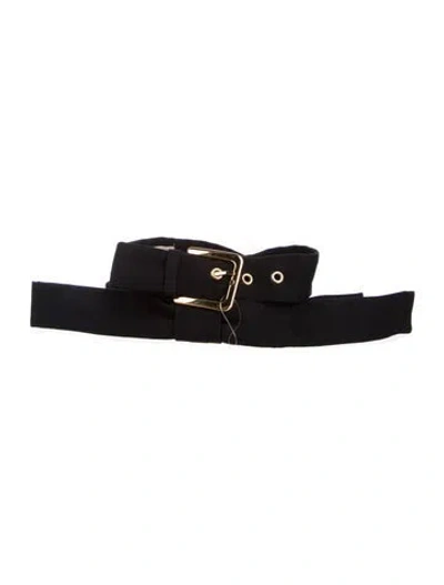 Pre-owned Marni Wide Canvas Belt Kit In Black