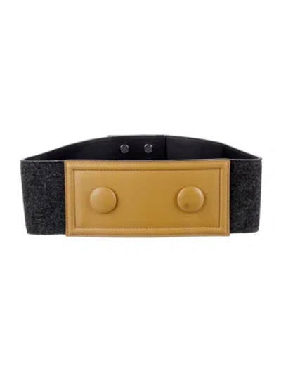 Pre-owned Marni Wide Leather Waist Belt