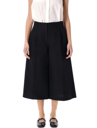 Marni Wide Leg Bermuda Shorts In Black