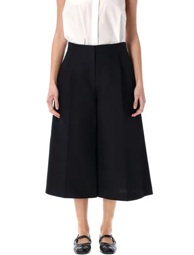 Marni Wide Leg Bermuda Shorts In Black