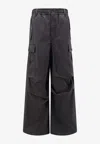Marni Wide-leg Cargo Pants In Gray