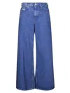 Marni Wide-leg Denim Pants With High Waist In Blue