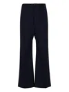 Marni Stitched Crease Flared Trousers In Blue