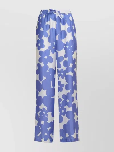 MARNI WIDE LEG FLORAL PATTERN TROUSERS WITH ELASTIC WAISTBAND