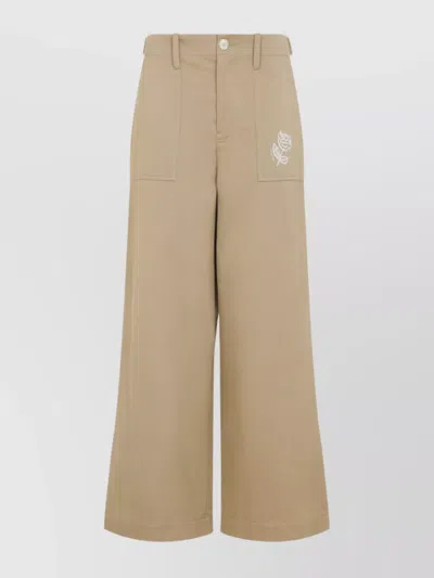 MARNI WIDE LEG HIGH-RISE COTTON TROUSERS
