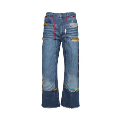 Pre-owned Marni Wide Leg Jeans 'iris Blue' | Men's Size 32