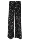 Marni Black Flocked Loose Jeans With Crayon Print In Black