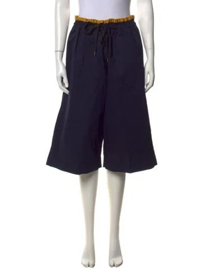 Pre-owned Marni Wide Leg Pants In Blue/yellow