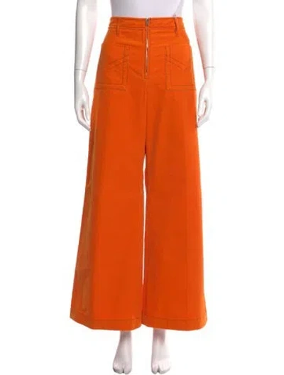 Pre-owned Marni Wide Leg Pants In Orange