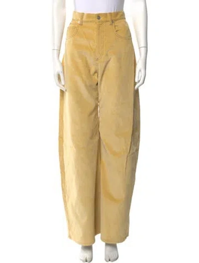 Pre-owned Marni Wide Leg Pants In Yellow
