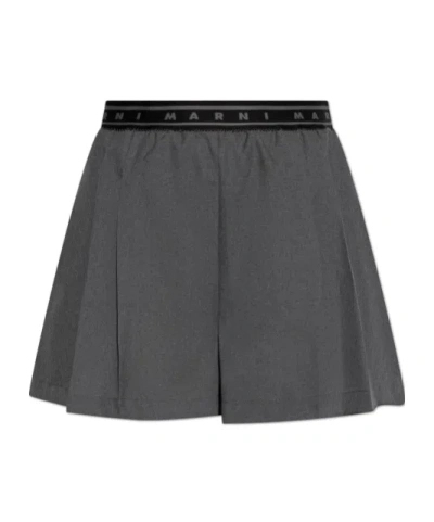 MARNI MARNI LOGO WAISTBAND SHORTS