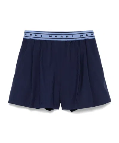 MARNI MARNI LOGO WAISTBAND SHORTS