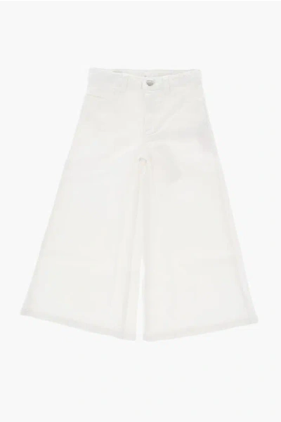 Marni Wide Leg Stretch Denim Jeans In Neutral